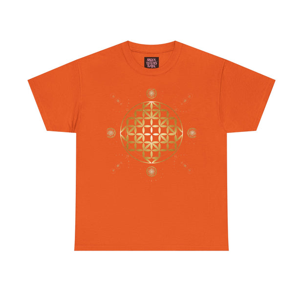 Gold Flower Of Life Unisex Graphic Tee