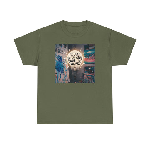Delusional Unisex Heavy Cotton Tee - Fun & Edgy - Under the Stars Babe