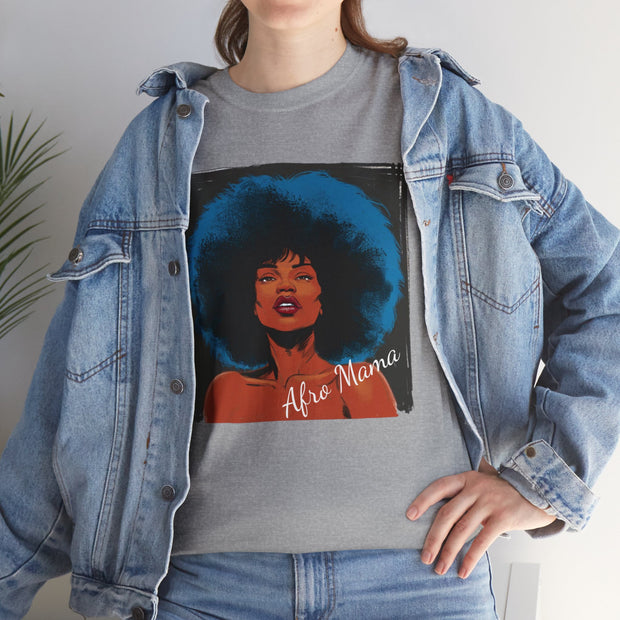 Afro Mama Unisex Heavy Cotton Tee - Unique & Bold - Under the Stars Babe