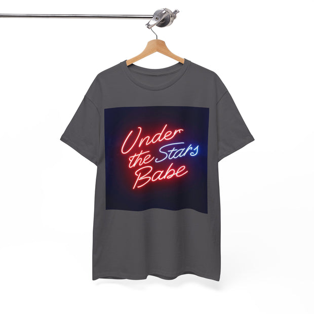 Neon Under the Stars Babe Heavy Cotton Tee - Bold & Trendy