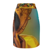Queenie Vibrant Pencil Skirt
