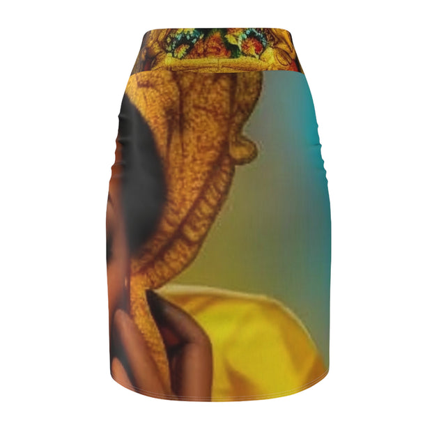 Queenie Vibrant Pencil Skirt