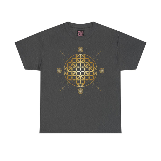 Gold Flower Of Life Unisex Graphic Tee