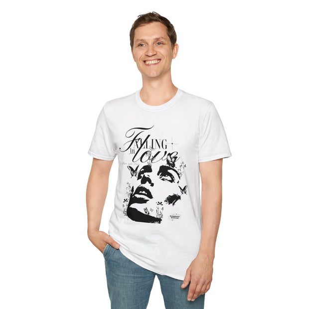 Falling in Love Unisex Softstyle T-Shirt - Romantic & Soft - Under the Stars Babe