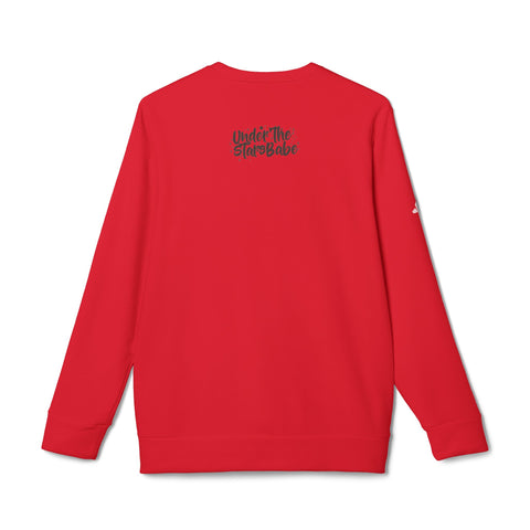 Falling In Love Adidas® Unisex Fleece Crewneck Sweatshirt - Under The Stars Babe
