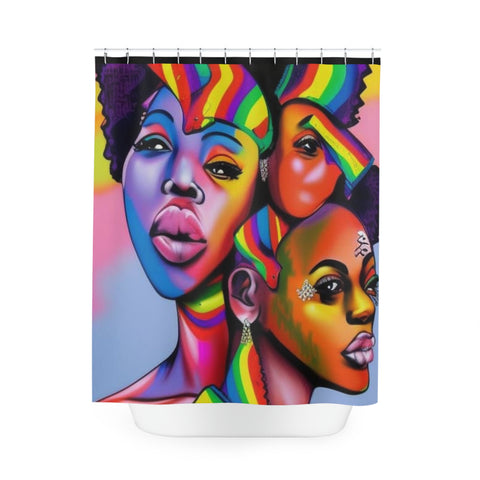 Sisterhood Polyester Shower Curtain - Bold & Unique - Under the Stars Babe