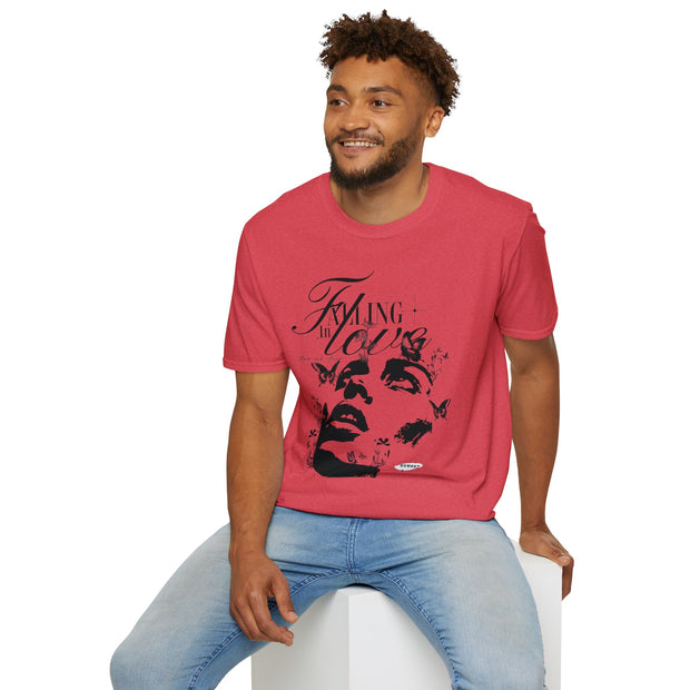 Falling in Love Unisex Softstyle T-Shirt - Romantic & Soft - Under the Stars Babe