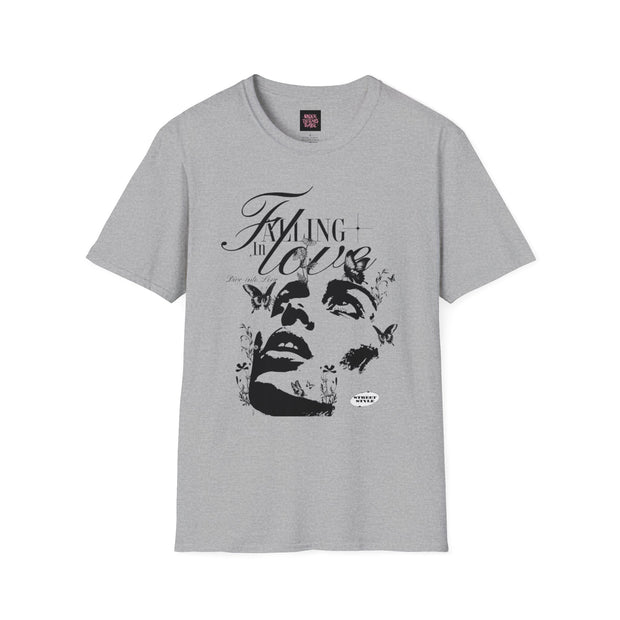 Falling in Love Unisex Softstyle T-Shirt - Romantic & Soft - Under the Stars Babe