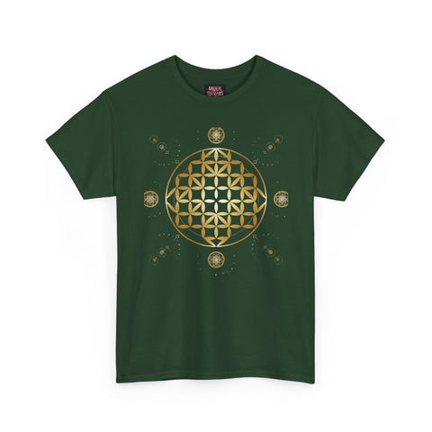 Gold Flower Of Life Unisex Graphic Tee