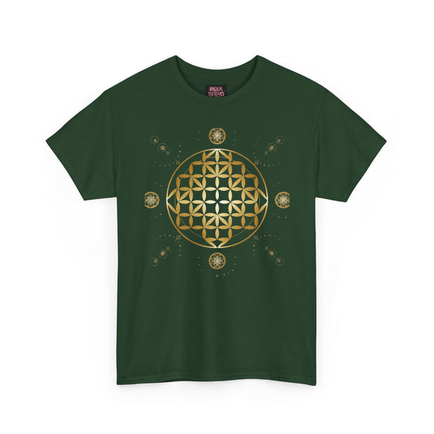 Gold Flower Of Life Unisex Graphic Tee