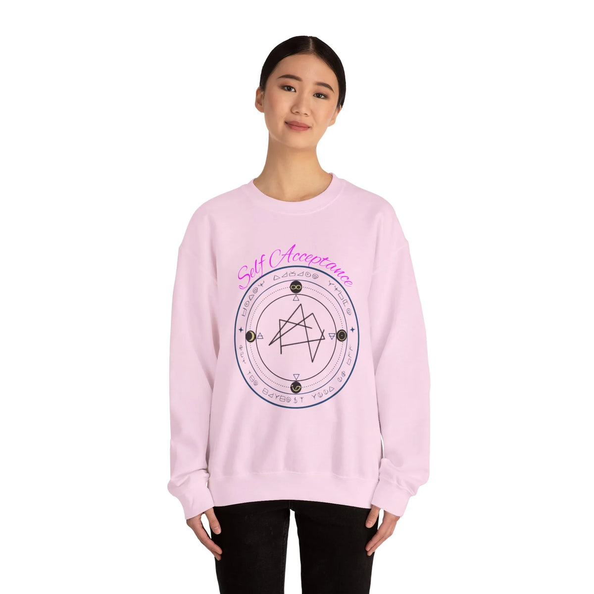 I Choose to Fully Accept Myself Sigil Crewneck Sweatshirt - underthestarsbabe