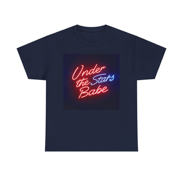 Neon Under the Stars Babe Heavy Cotton Tee - Bold & Trendy