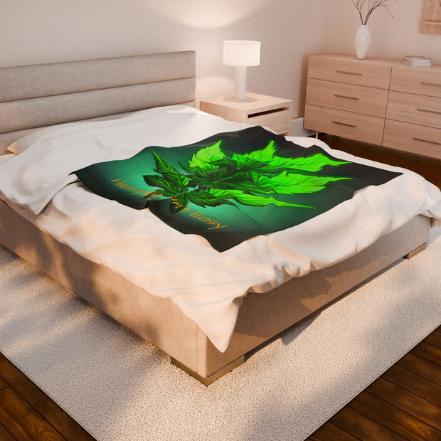 Hemping Ain’t Easy Velveteen Plush Blanket