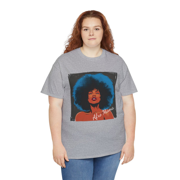Afro Mama Unisex Heavy Cotton Tee - Unique & Bold - Under the Stars Babe
