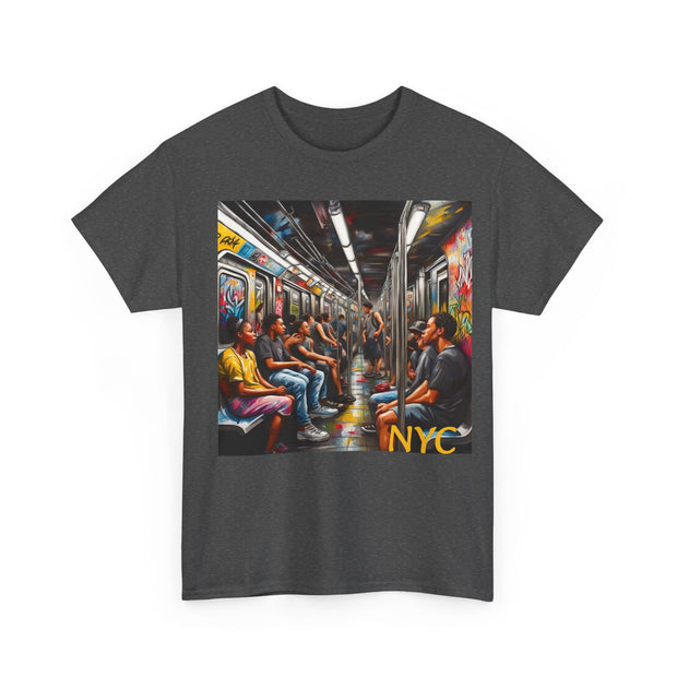 NYC Subway Unisex Heavy Cotton Tee - Urban & Trendy - Under the Stars Babe
