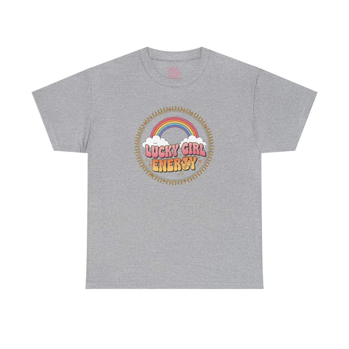 Lucky Girl Energy Retro Rainbow T-Shirt - underthestarsbabe