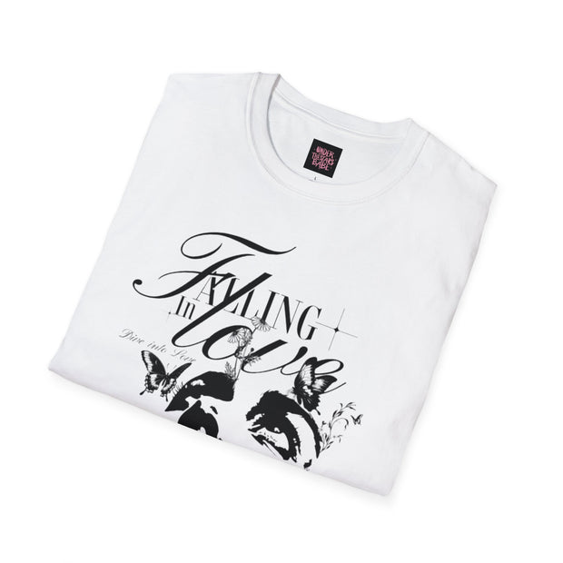 Falling in Love Unisex Softstyle T-Shirt - Romantic & Soft - Under the Stars Babe