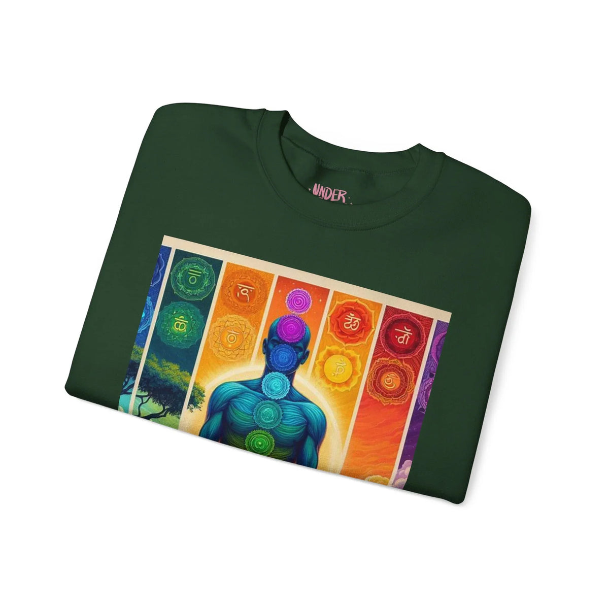 Chakra Meditation Crewneck Sweatshirt — 'Do You Know Your Colors?' - underthestarsbabe