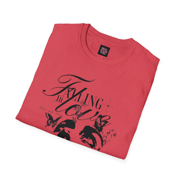 Falling in Love Unisex Softstyle T-Shirt - Romantic & Soft - Under the Stars Babe
