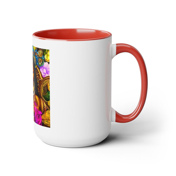Goddess Oshun Two-Tone Mug 15oz - Under the Stars Babe