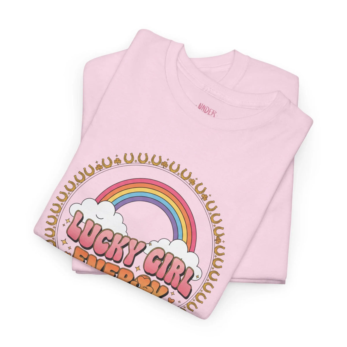 Lucky Girl Energy Retro Rainbow T-Shirt - underthestarsbabe