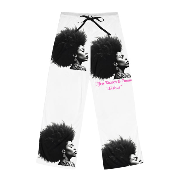 Afro Kisses & Cocoa Wishes Women's Pajama Pants - Relaxation Sleepwear Cozy Loungewear