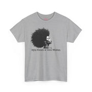 Afro Kisses & Cocoa Wishes Tee | Unisex Heavy Cotton T-Shirt for Black History Month, Celebrations, Diversity, Gift for Her
