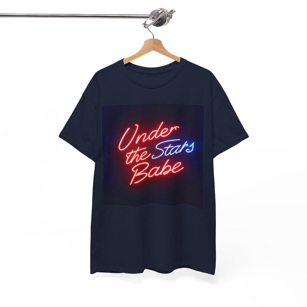 Neon Under the Stars Babe Heavy Cotton Tee - Bold & Trendy