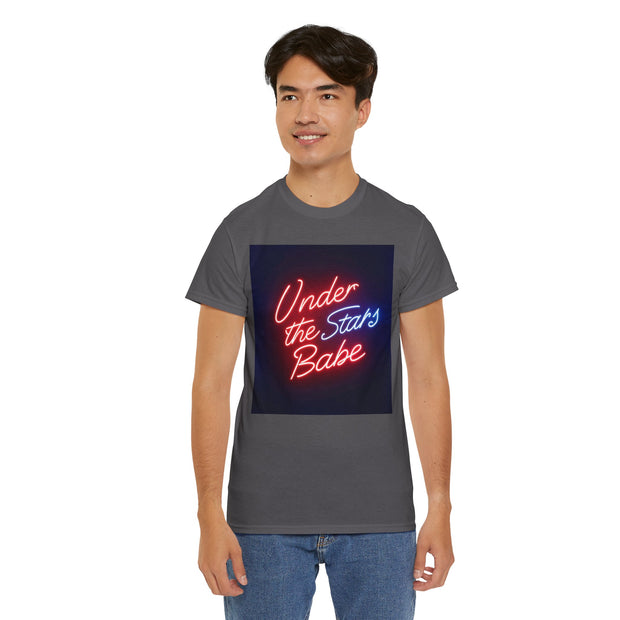 Neon Under the Stars Babe Heavy Cotton Tee - Bold & Trendy