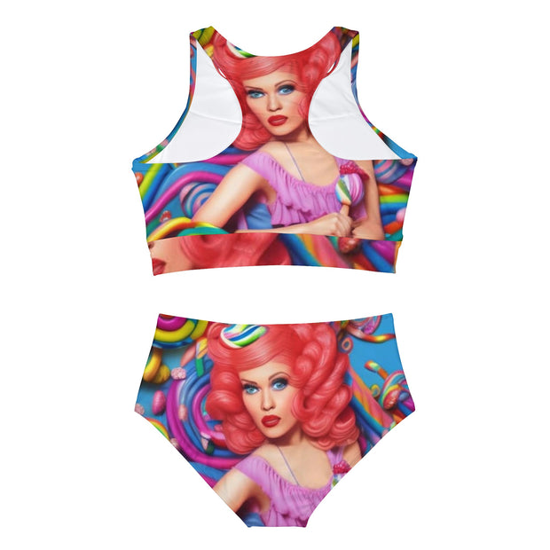 Candy Girl Sporty Bikini Set - Trendy & Fun - Under the Stars Babe