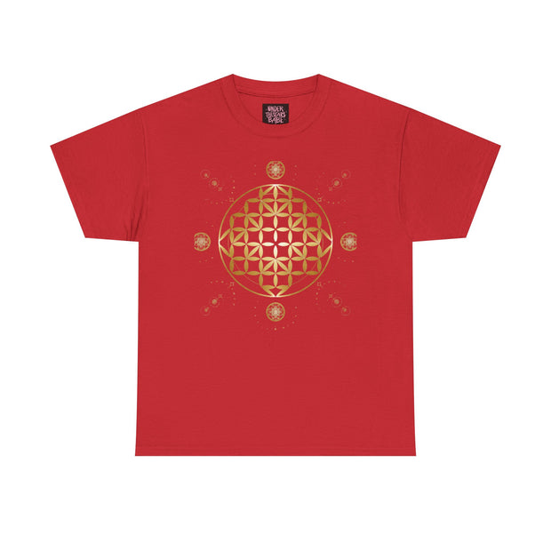 Gold Flower Of Life Unisex Graphic Tee