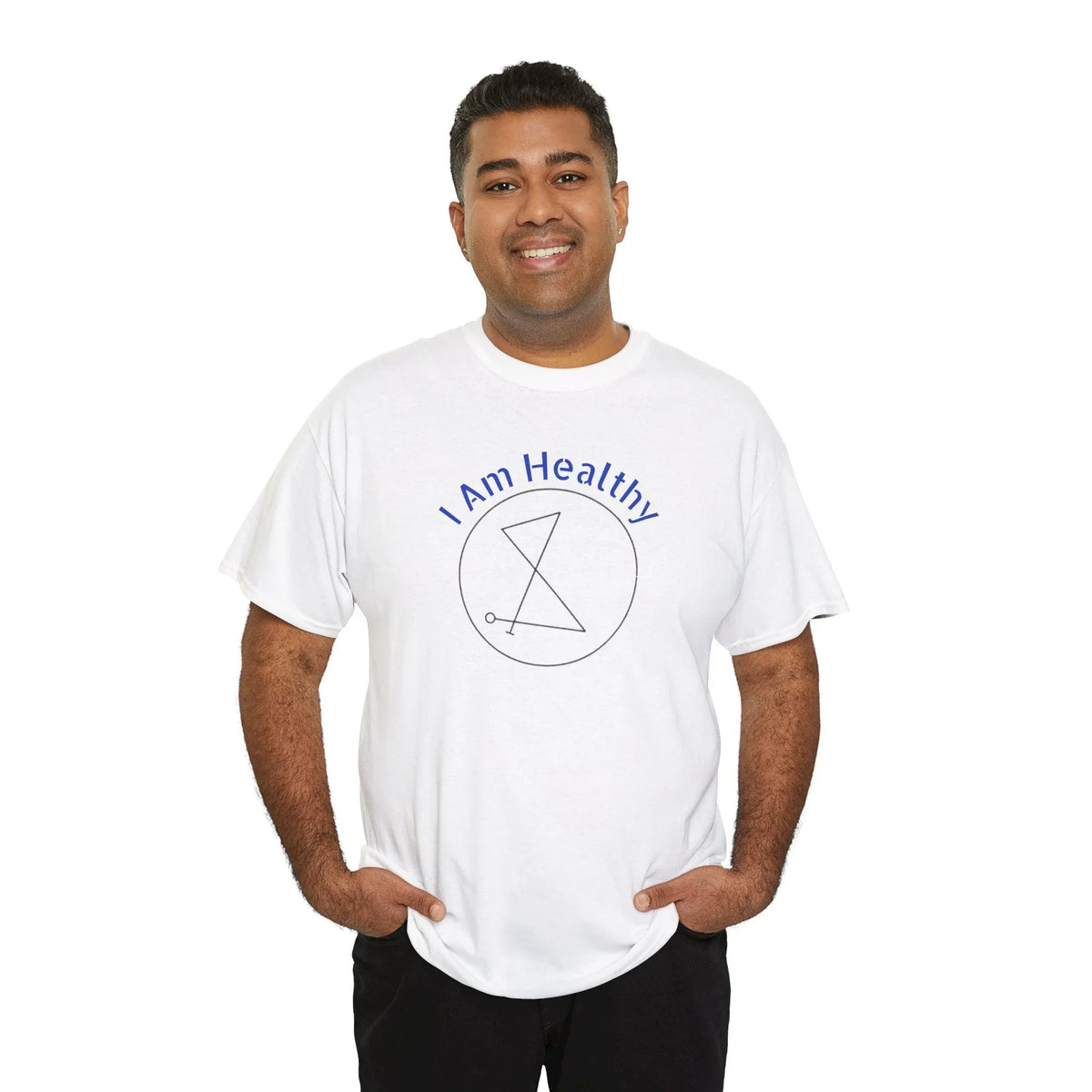 I AM Healthy Sigil Healing T-Shirt — Spiritual Wellness Tee - underthestarsbabe