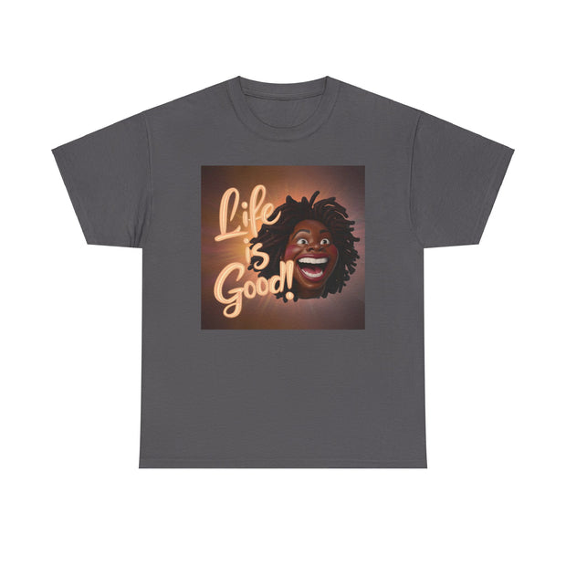 Life is Good Lady Unisex Heavy Cotton Tee - Casual - Under the Stars Babe