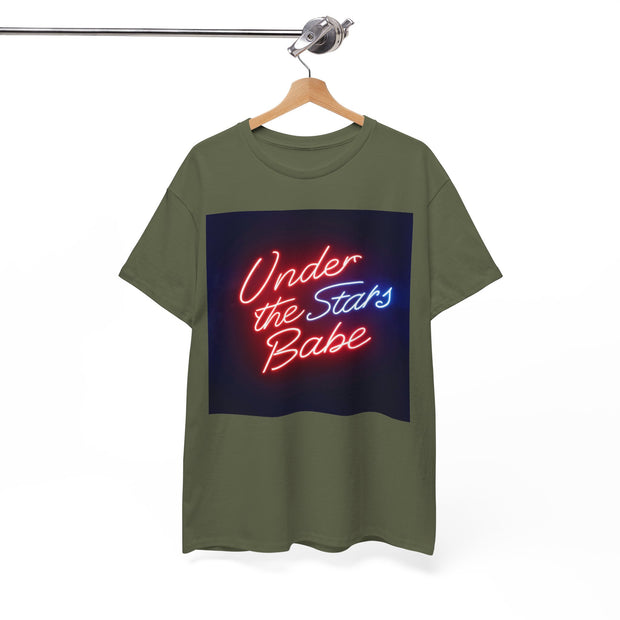 Neon Under the Stars Babe Heavy Cotton Tee - Bold & Trendy