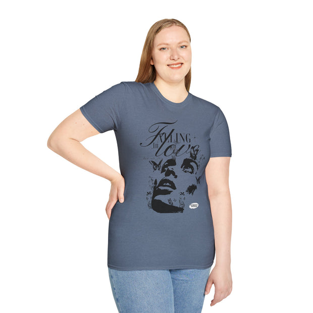 Falling in Love Unisex Softstyle T-Shirt - Romantic & Soft - Under the Stars Babe