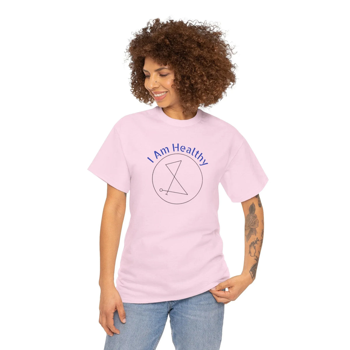 I AM Healthy Sigil Healing T-Shirt — Spiritual Wellness Tee - underthestarsbabe