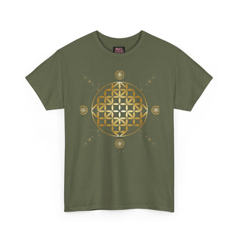 Gold Flower Of Life Unisex Graphic Tee