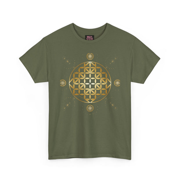 Gold Flower Of Life Unisex Graphic Tee