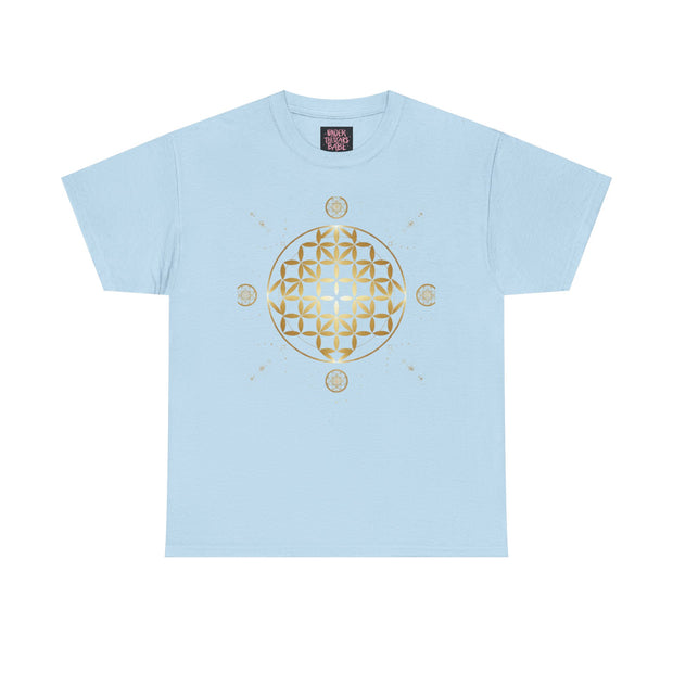 Gold Flower Of Life Unisex Graphic Tee