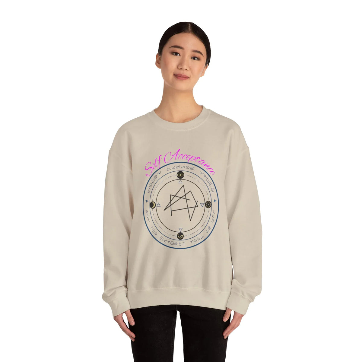I Choose to Fully Accept Myself Sigil Crewneck Sweatshirt - underthestarsbabe