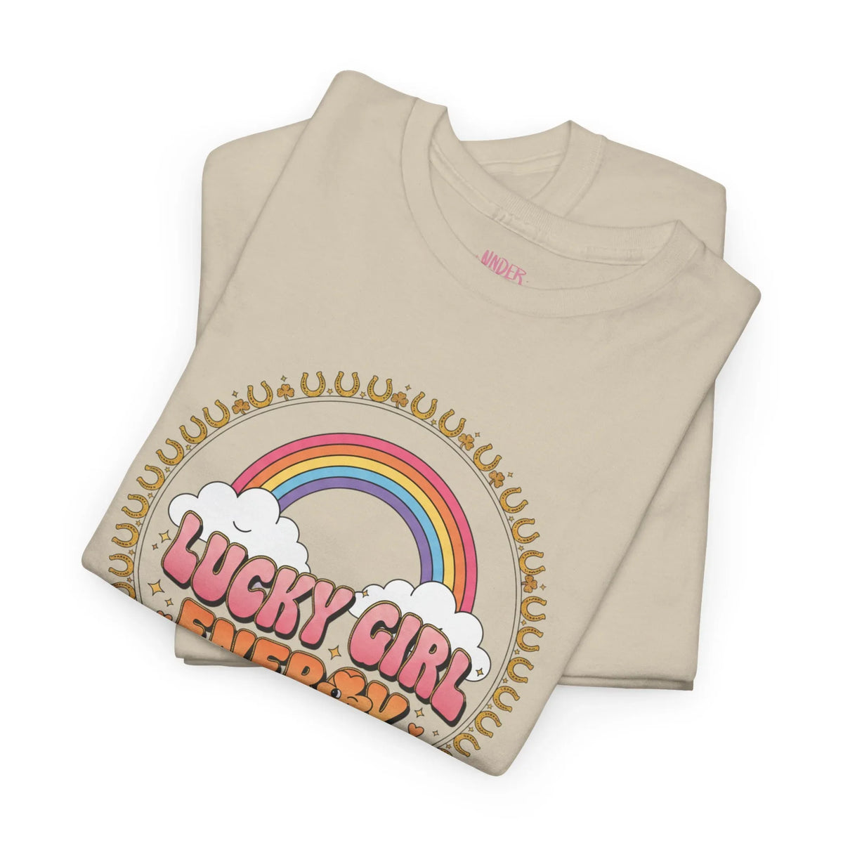 Lucky Girl Energy Retro Rainbow T-Shirt - underthestarsbabe