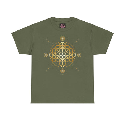 Gold Flower Of Life Unisex Graphic Tee