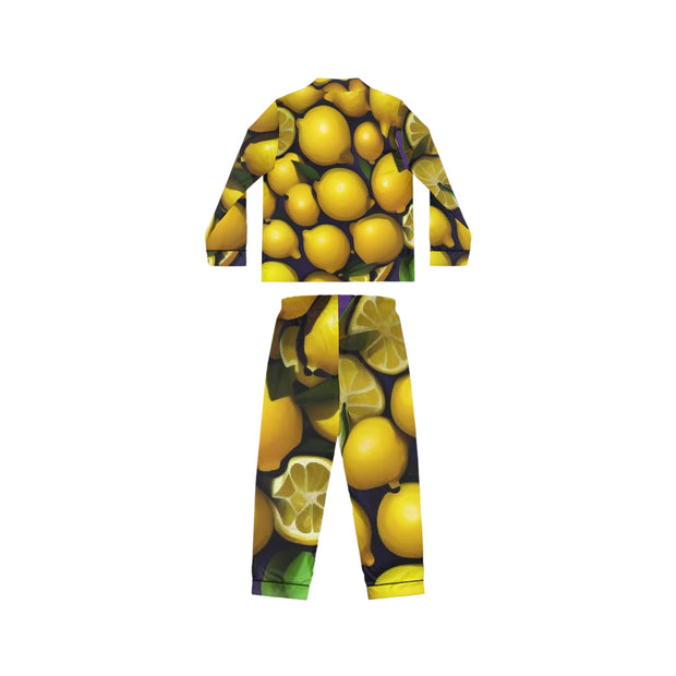 Lemons Women's Satin Pajamas - Fresh & Chic - Under the Stars Babe