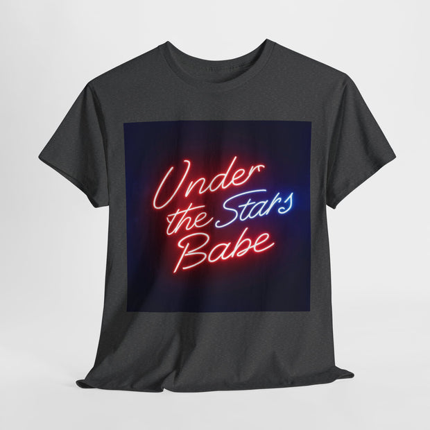 Neon Under the Stars Babe Heavy Cotton Tee - Bold & Trendy