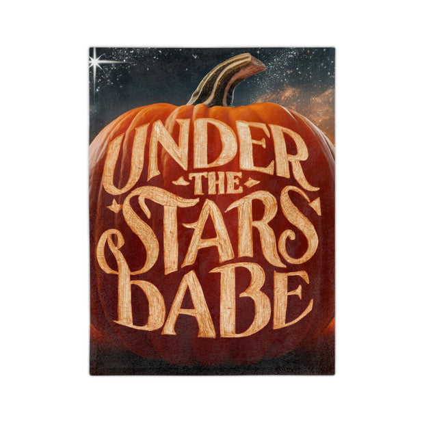 Pumpkin Velveteen Microfiber Blanket - Soft & Cozy - Under the Stars Babe