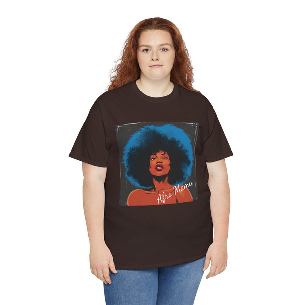 Afro Mama Unisex Heavy Cotton Tee - Unique & Bold - Under the Stars Babe