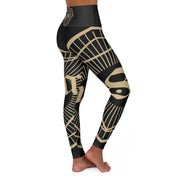 Abundance Sigil High-Waisted Yoga Leggings - Unique & Trendy - Under the Stars Babe