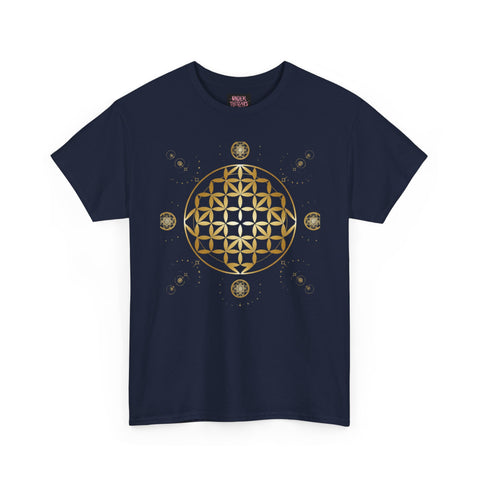 Gold Flower Of Life Unisex Graphic Tee