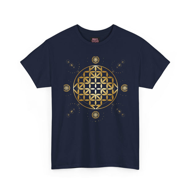 Gold Flower Of Life Unisex Graphic Tee