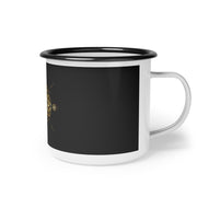 Enamel Camp Cup - Flower Of Life Design | For Camping and Coffee Lovers